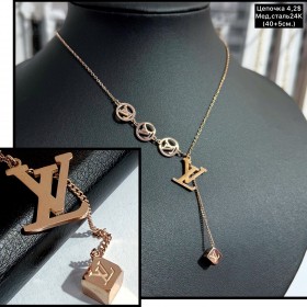 Цепочка мед.сталь24К 10248 (40+5см)